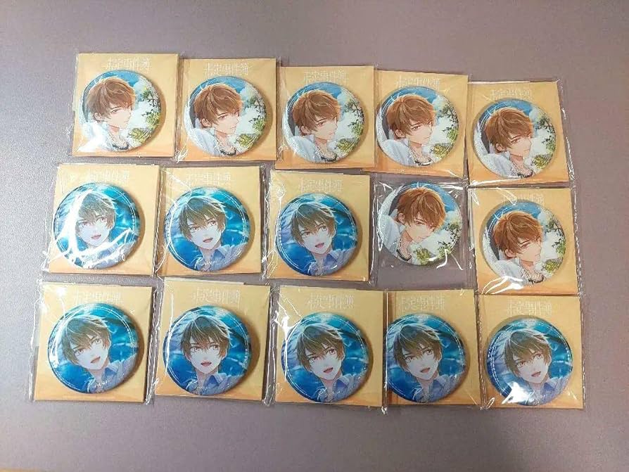 未定事件簿 水無瀬夏彦 左京静真 缶バッジ キーホルダー アクリルスタンド